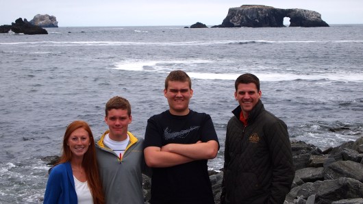 Meg, Travis, Derek & Jake near Jenner, CA